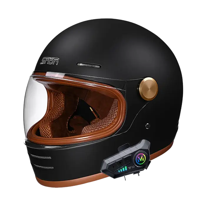 Casque de moto rétro avec certification DOT