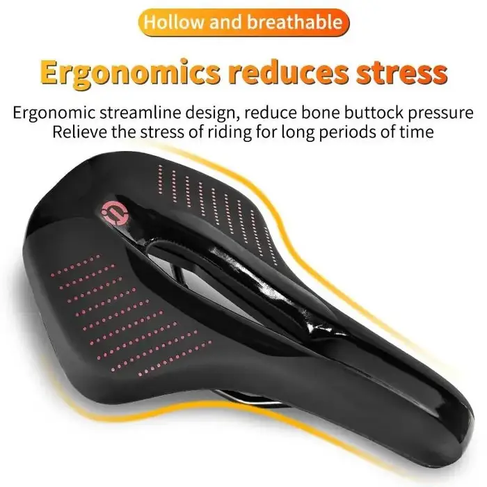 ESLNF Selle de vélo ultralégère en cuir confortable