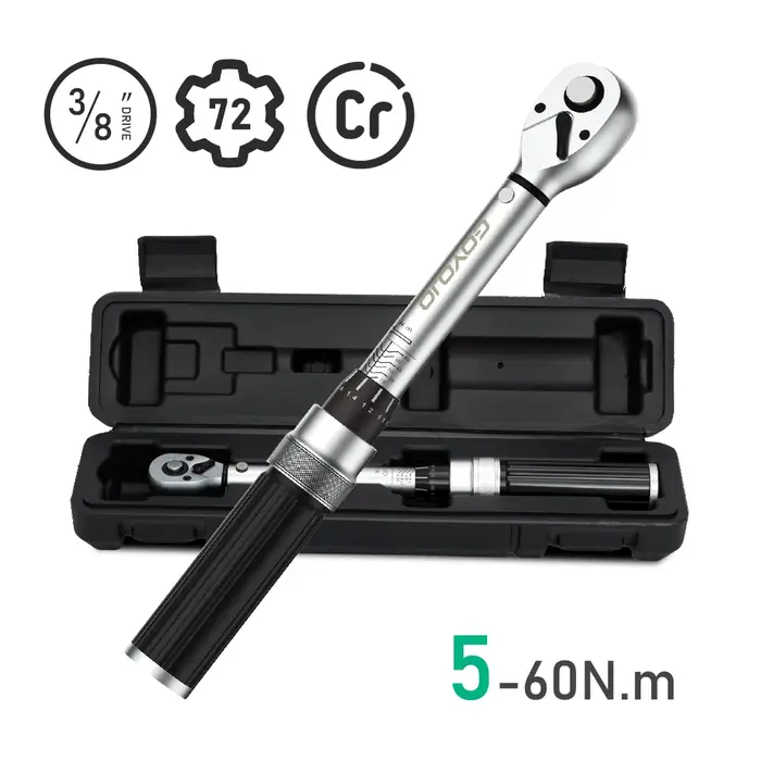 Clé dynamométrique 3/8 "5-60N.m clé