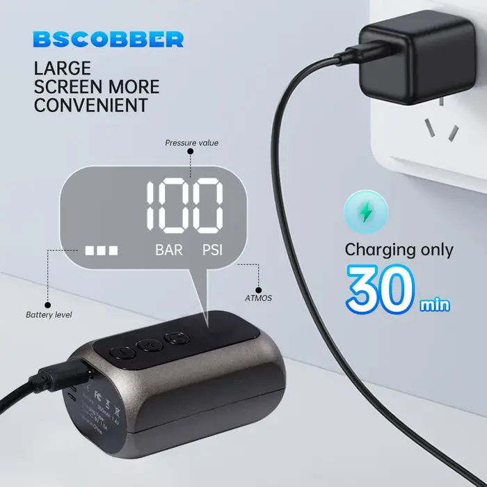 Gonfleur électrique portable 4 en 1 pour vélo