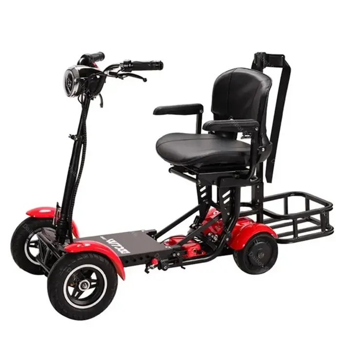 Scooter Électrique Pliable Tout Terrain avec Chariot de Golf