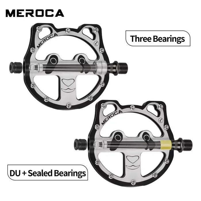 Nouvelle pédale de vélo dessin animé Panda forme 3 roulements en aluminium pliant