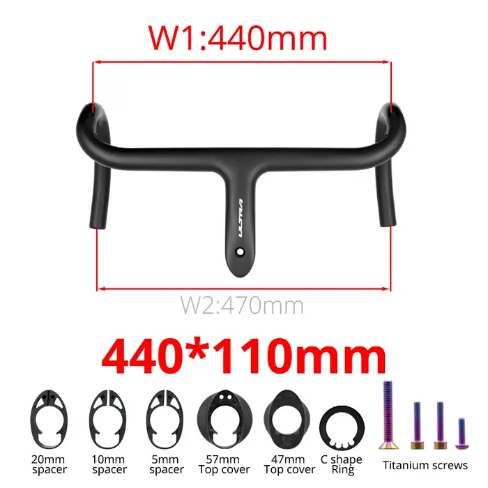 Cockpit de guidon de vélo intégré en fibre de carbone ultra-léger 237g