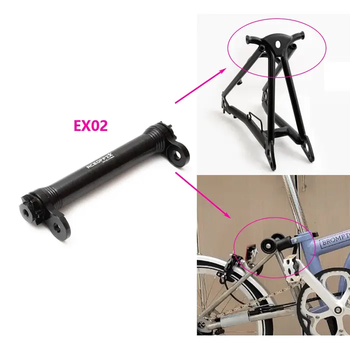 Aceoffix-Extension de roue facile pour vélo pliant Bromsilice, barre télescopique, alliage d'alumini