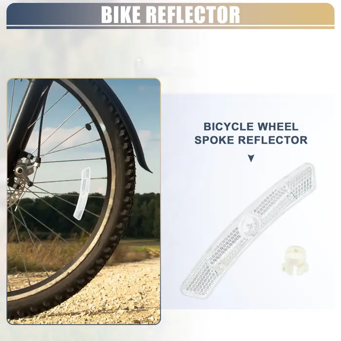 X Autohaux 1 paire de réflecteurs de vélo 5 "x 0.79" x 0.47 "Réflecteur d'avertissement