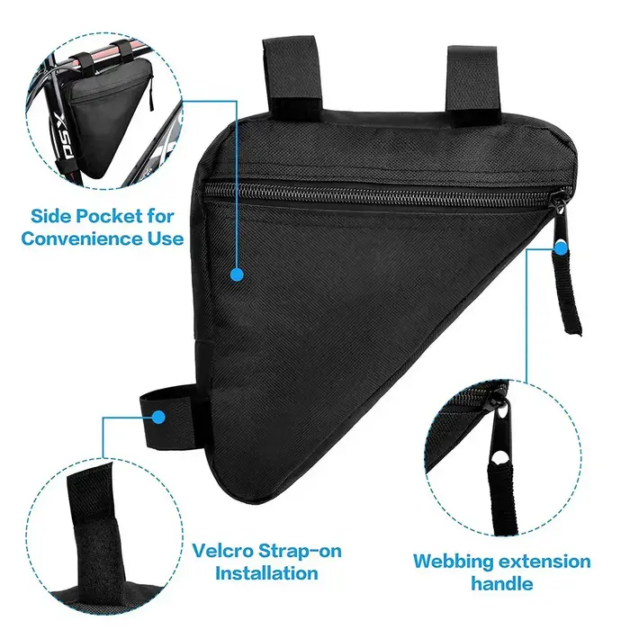 Trousse à outils triangulaire pour cadre de tube avant de vélo