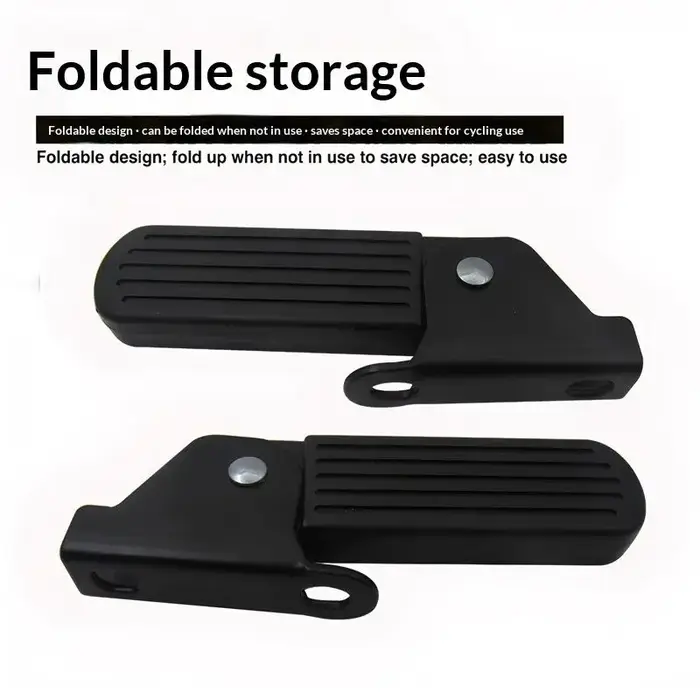Pédales de vélo pliables légères en nylon/fer – Conception antidérapante pour vélos électriques Yadi