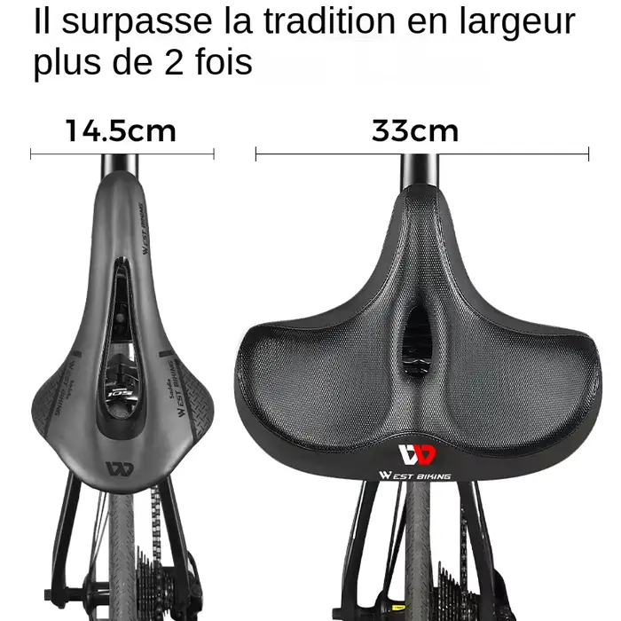 WEST BIKING – selle de vélo ergonomique et souple