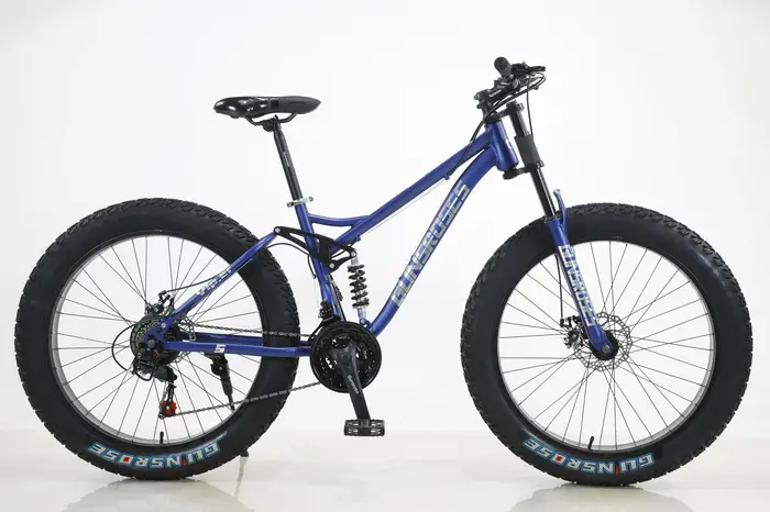 Vélo de montagne à suspension souple avec pneus neige 26 pouces, cadre en acier carbone de haute qua