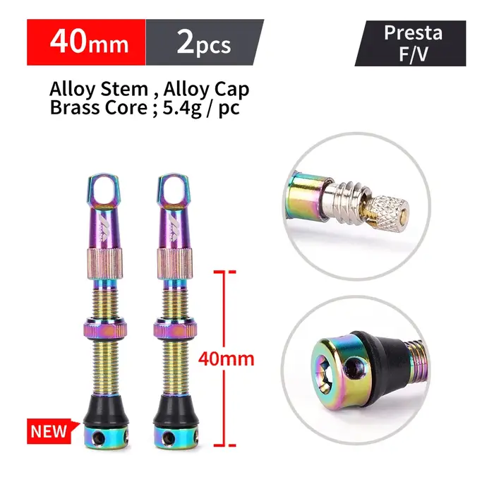 MANA 1 paire de Valve Presta de vélo 40/53/63/78/100mm 7075 en alliage d'aluminium pour route sans chambre à air/vtt/vélo de gravier-Valve ELITEWHEELS