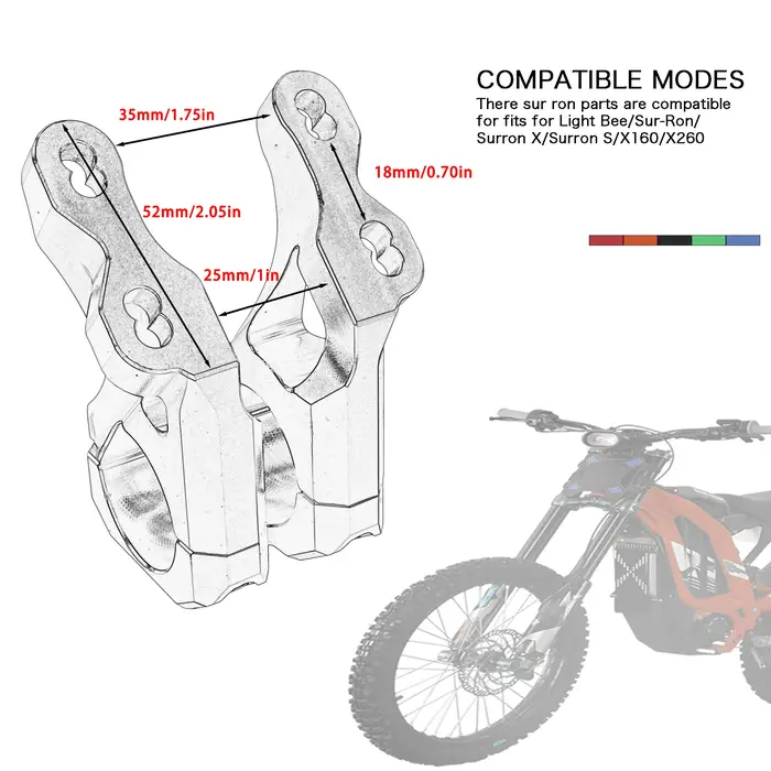 Support avant de guidon de vélo électrique pour Surron Light Bee X