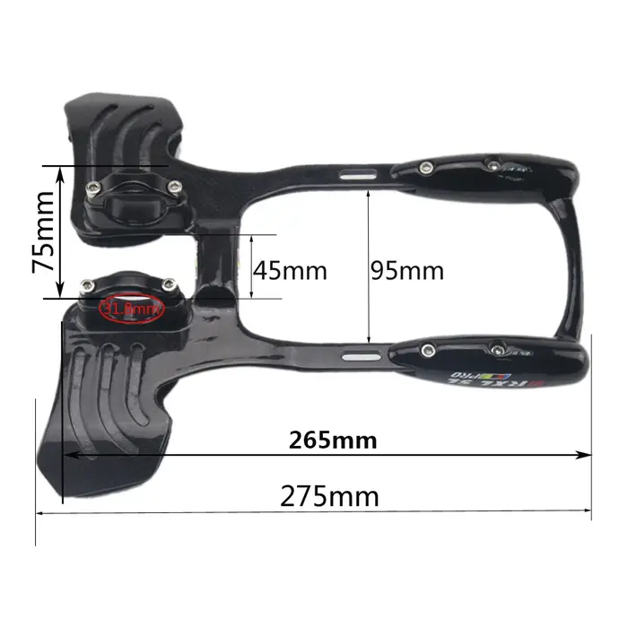 RXL SL-Guidon Aero TT Brcorporelle en Carbone pour Vélo de Route, Barre de Bras Réglable de 31.8mm,