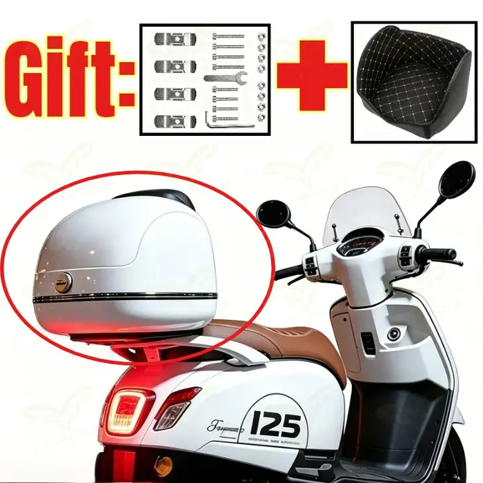 Coffre de rangement arrière universel pour moto et scooter électrique, grande capacité, pour Honda 125 탑박스