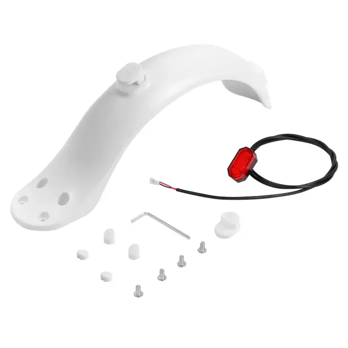 Support de garde-boue arrière pour Scooter électrique, feu arrière pour 4 vis, jeu de capuchons en caoutchouc pour 4 trous, accessoires de garde-boue pour Scooter électrique