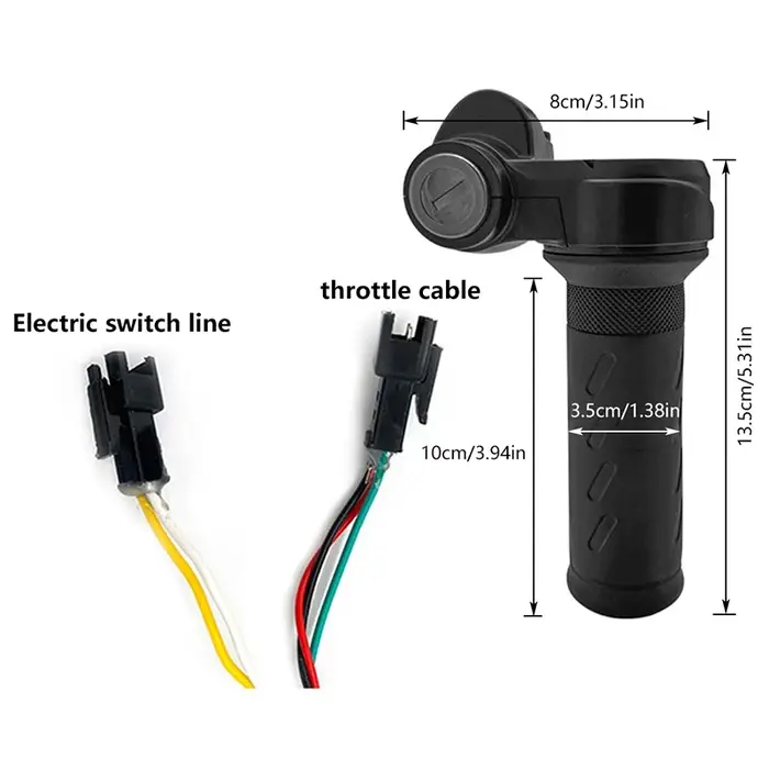 Poignée d'accélérateur à torsion complète pour vélo électrique Ridstar Q20/Q20Lite/Q20Pro/H20/H26Pro/H20 Pro