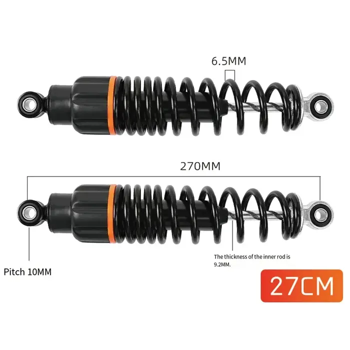 1 paire d'amortisseurs de vélo électrique 25/27/29/31cm