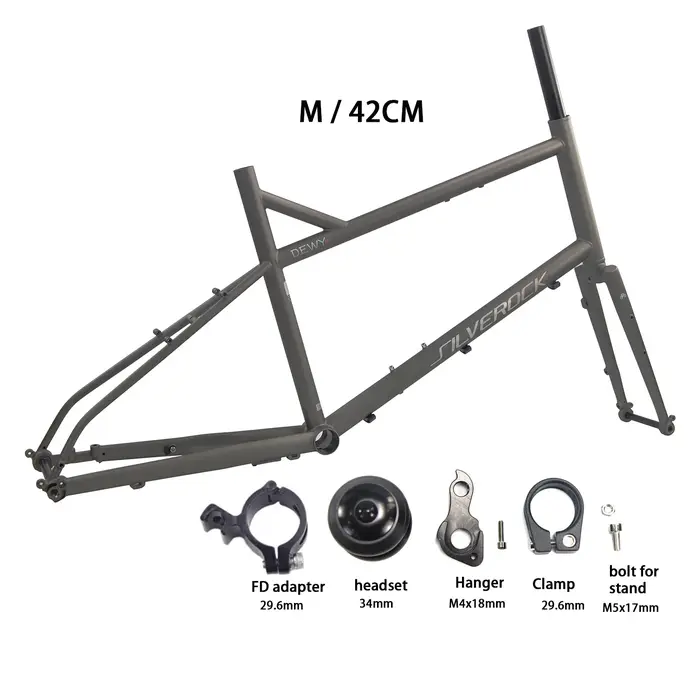 SILVEROCK DEWY Pro Chromoly à travers l'axe cadre 20 "406 451 gravier Minivelo disque urbain classique Touring