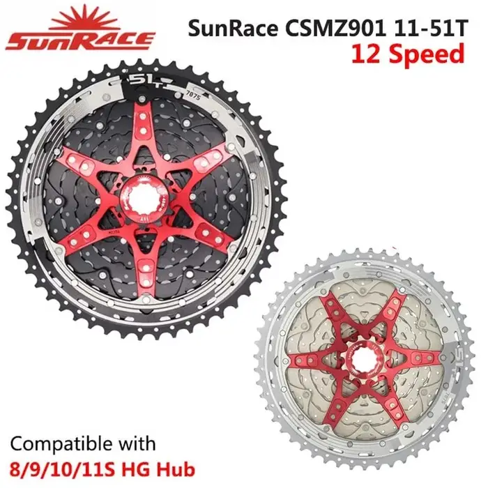 Nouveau CSMZ901 roue libre 12 vitesses 11-51T VTT Cassette vtt volant d'inertie 12S pignon Compatible Shimano HG
