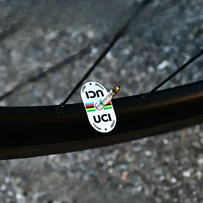 Autocollant de Valve de vélo certifié UCI