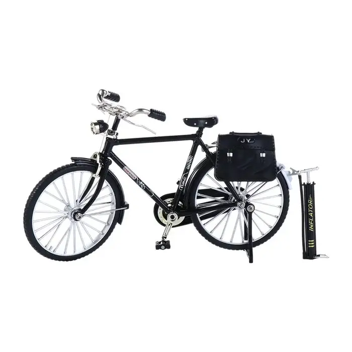 Modèle de vélo facteur chinois vintage, figurine de cyclisme, micro-paysage, vélo rétro, jouets pour