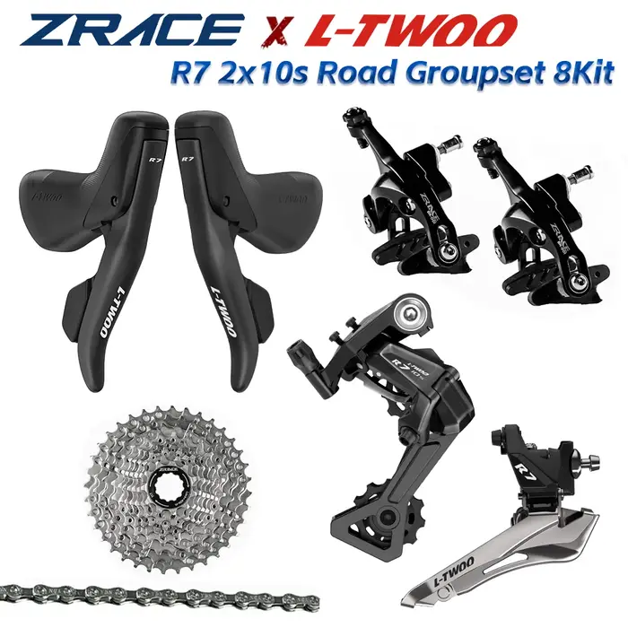 Vélo de route LTWOO R7 2x10s, 20 vitesses, kit route 8 pièces, frein ZRACE + cassette + chaînes + le