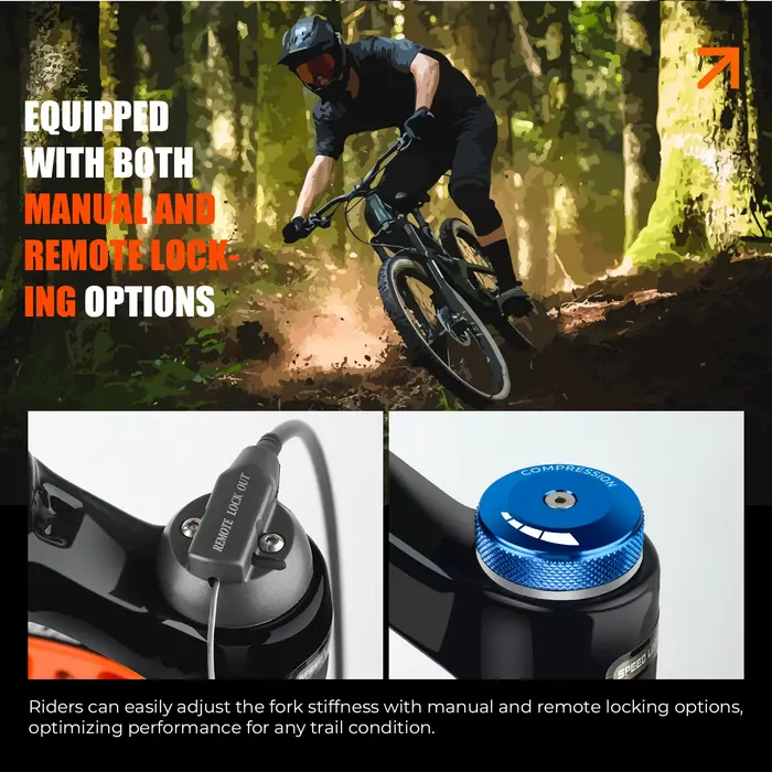 Fourche de vélo à suspension pneumatique