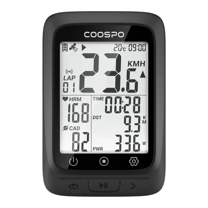 COOSPO BC107 GPS ordinateur de vélo 2.4 "écran FSTN ANT + capteur Support GPS + BeiDou 28H batterie 