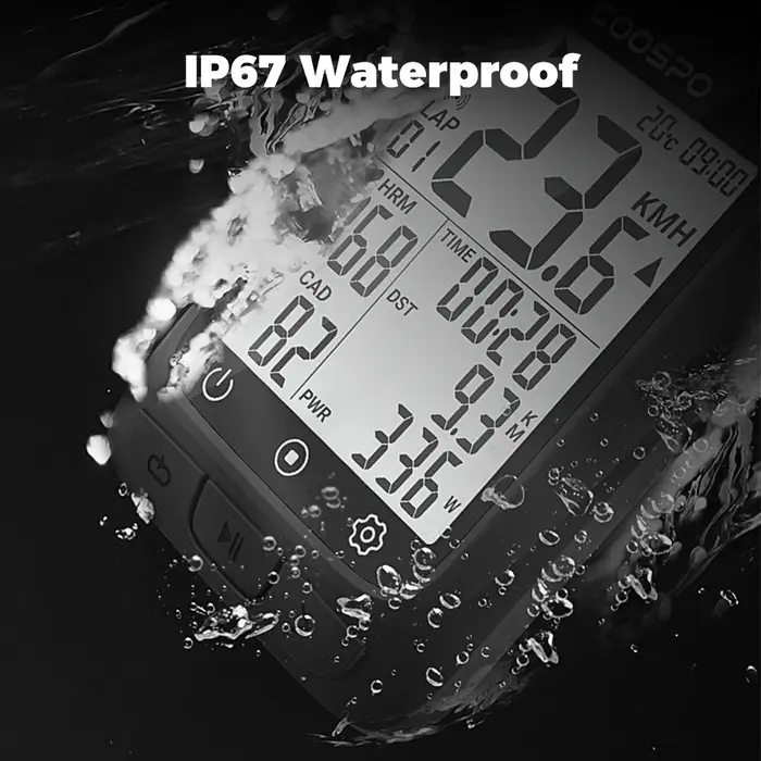 CooSpo – GPS BC107 IPX67 pour vélo, ordinateur de vélo, synchronisation avec les capteurs Stra Ant +
