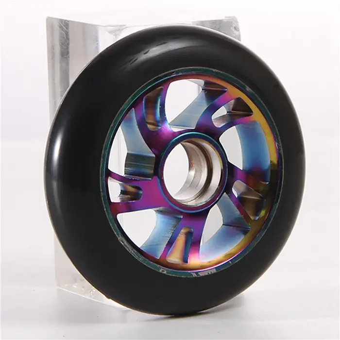 A06F-6 pièces 100Mm roues de remplacement de Scooter avec roulement roues de Scooter de cascade en p