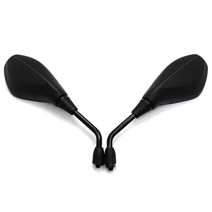 Rétroviseurs de moto, rétroviseur latéral d'extrémité de guidon noir pour Scooters ATV vélos motos 2