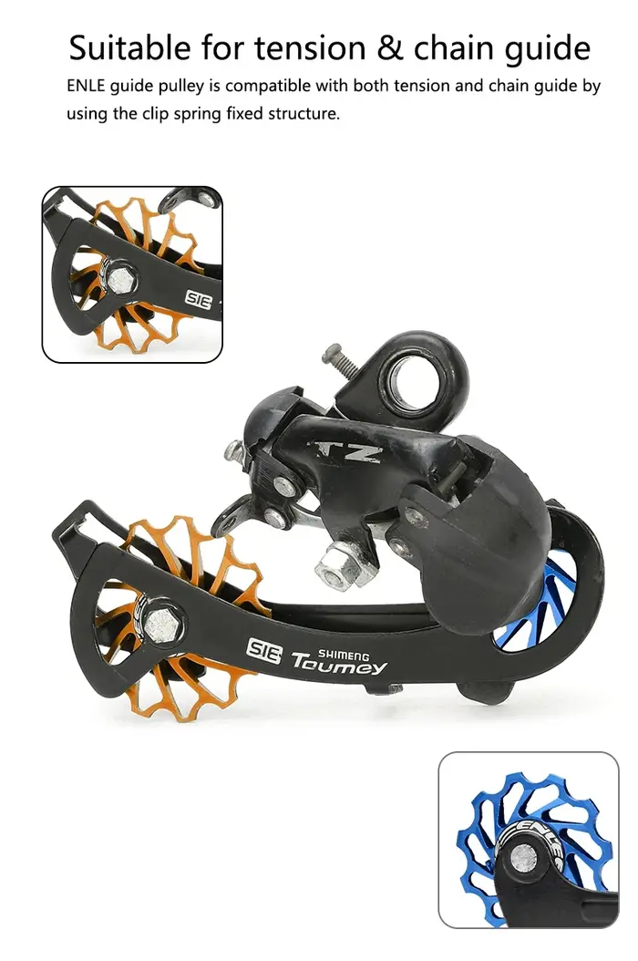 ENLEE11T/13T Jockey roue dérailleur arrière vélo roulement poulie sur pour vtt montagne