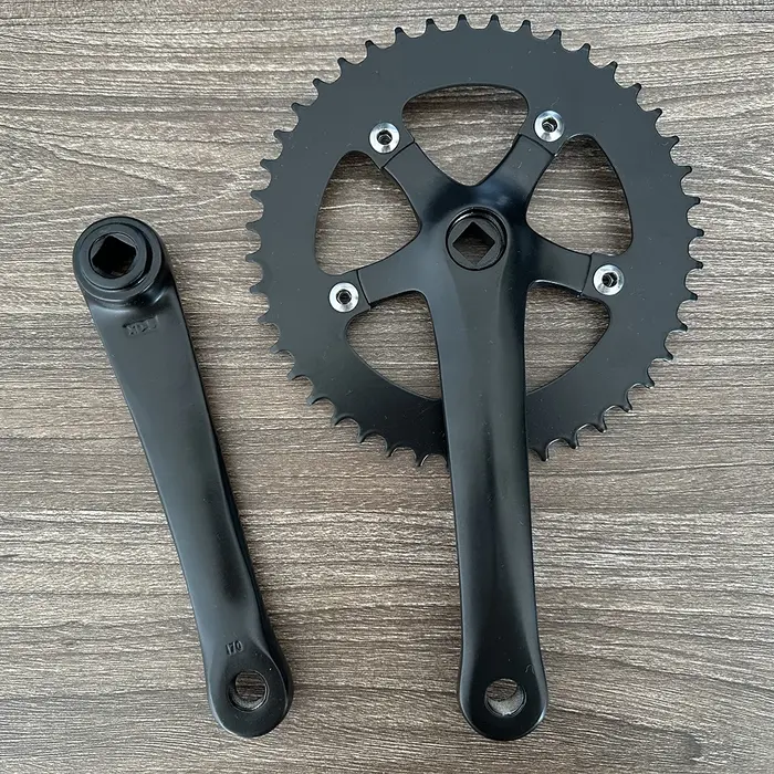 Pédalier de vélo Vintage à vitesse unique, engrenage fixe, argent, roue dentée de vélo de route, 170