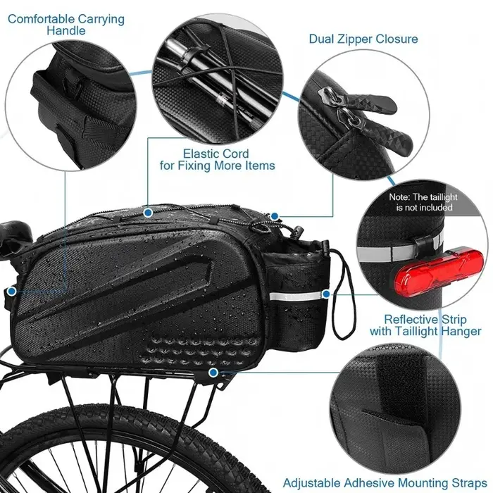 Sac de rangement pour siège arrière pliable pour vtt