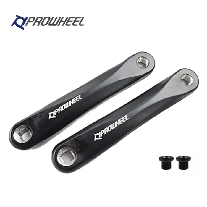 Prowheel-Bras de manivelle noir pour vélo électrique, 152mm, 160mm, 165mm, 170mm, 175mm, moteur mont