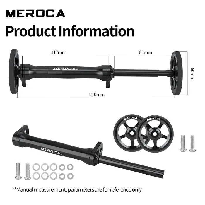 MEROCA – tige d'extension de roue facile pour vélo pliant