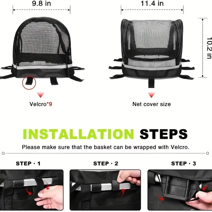 Housse de panier de vélo pour chats et chiens