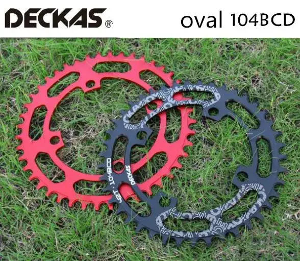 DECKAS rond ovale 104BCD 40/42/44/46/48/50/52T plateau de vélo de montagne vtt vélo pour pédalier Sh