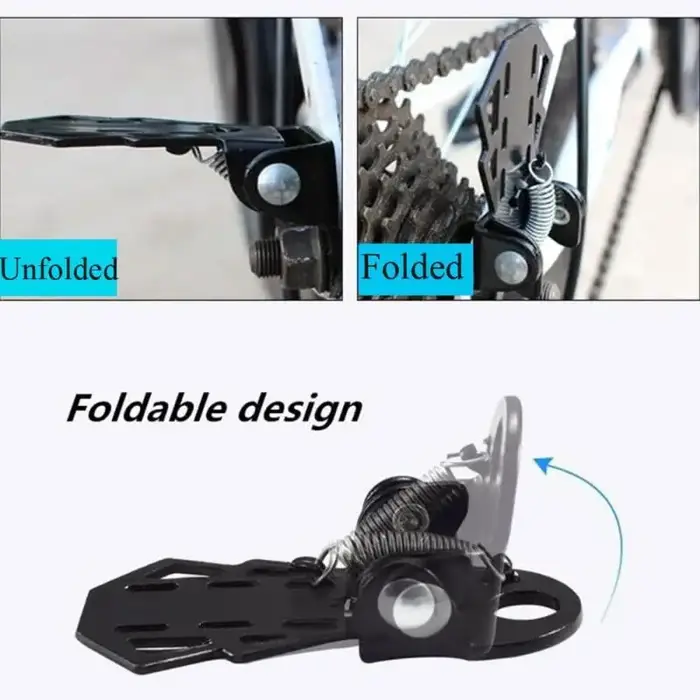 Repose-pieds pliables pour siège arrière de vélo