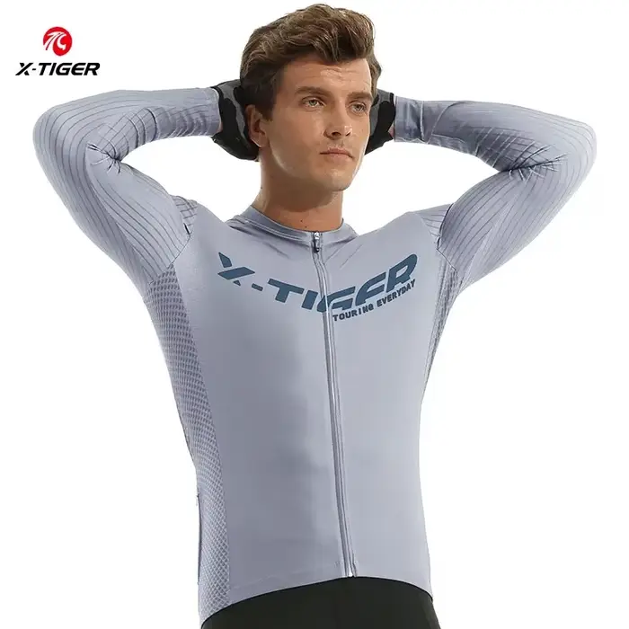X-tiger hommes Maillot de cyclisme à manches longues vtt Maillot vêtements de vélo Maillot de descen