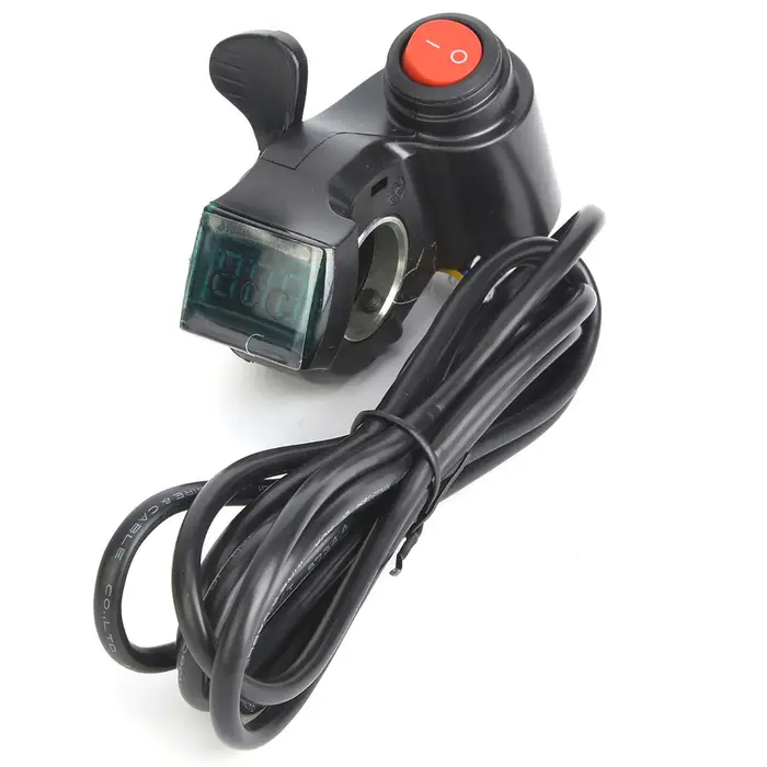 Accélérateur au pouce pour vélo électrique, affichage LCD, interrupteur numérique de tension de batt