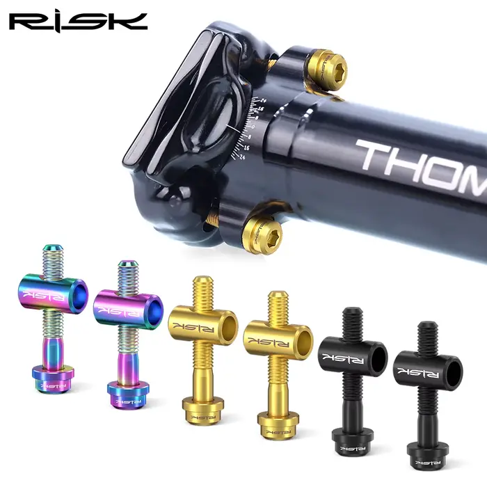 Risque 2 pièces/boîte montagne route BMX vélo Tube de selle M5x30 M5x40 tige de selle boulons de fix