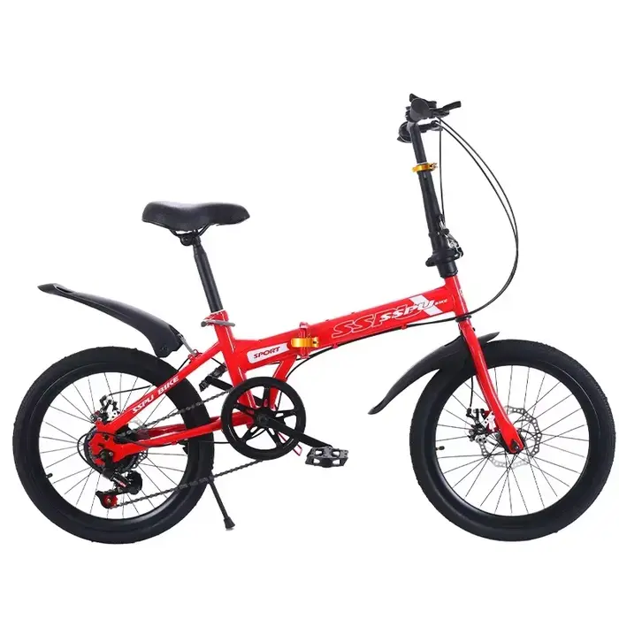 Vélo pliant adulte 20 pouces Ultra-léger Installation Portable Double frein à disque