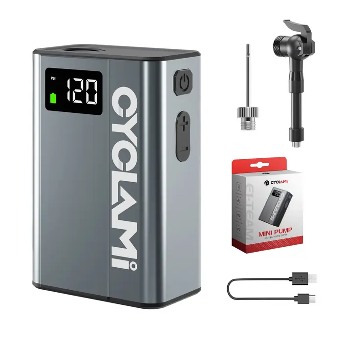 Pompe électrique à Air ultralégère pour vélo CYCLAMI E1, gonfleur de pneus de poche Portable 120psi 