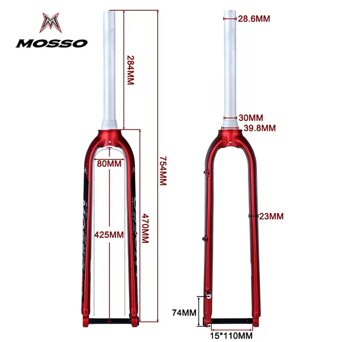 Fourche avant de vélo de montagne en fibre de carbone