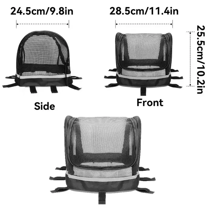Panier de vélo pour chien avec fenêtre, support de guidon renforcé pour animaux de compagnie, access