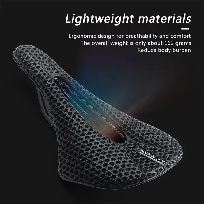 LINGMAI selle ultralégère entièrement en carbone imprimé en 3D 162g siège de vélo route vtt sièges d