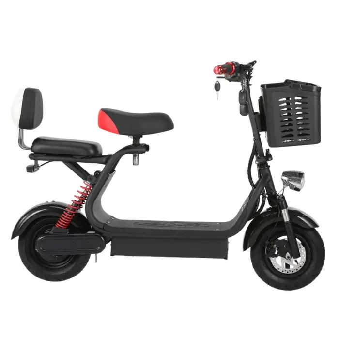 Parent enfant 2 roues Scooter électrique 2 sièges pour adultes 1000W 48V famille léger