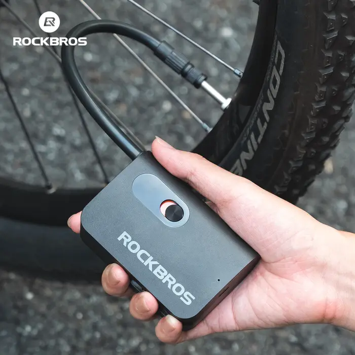 ROCKBPROS Mini pompe électrique de vélo Portable 70psi 2600mAH