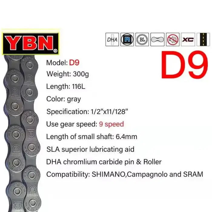 YBN chaîne de vélo 9S 10S 11S 12S