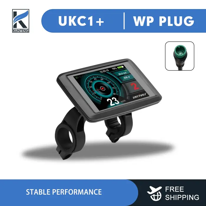 Écran d'affichage pour vélo électrique UKC1+ avec prise SM/étanche 24V/36V/48V/60V/72V compatible avec le contrôleur JN